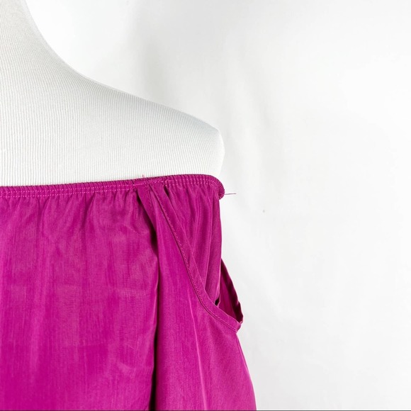 TOBI Wine Cold Shoulder Dress with Lace in Size Small - Picture 4 of 4